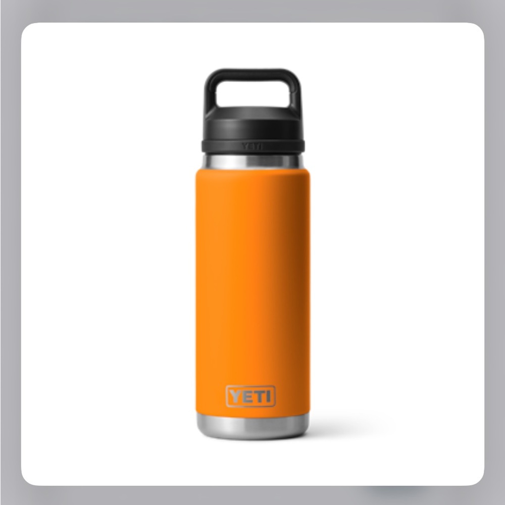 YETI KING CRAB ORANGE 26oz Rambler Bottle LIMITED EDITION Chug Cap Lid